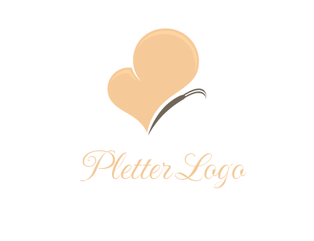 insect with heart wings logo