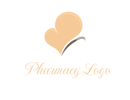 insect with heart wings logo