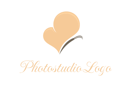 insect with heart wings logo