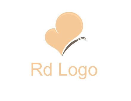 insect with heart wings logo
