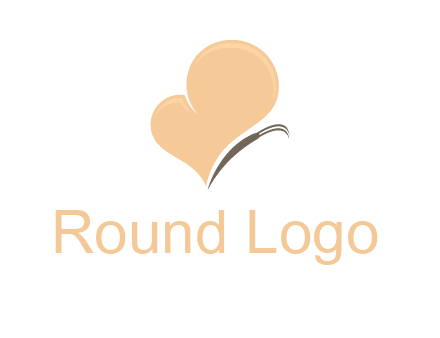 insect with heart wings logo