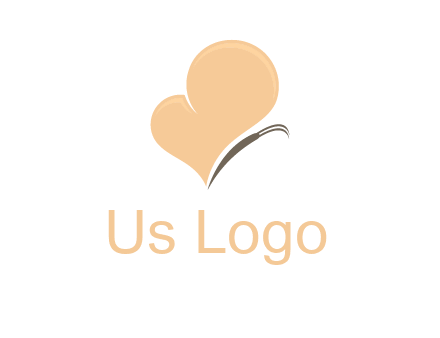 insect with heart wings logo