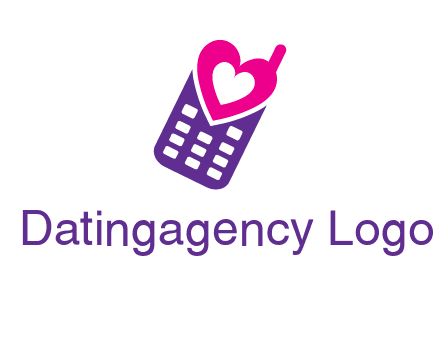 heart in phone logo