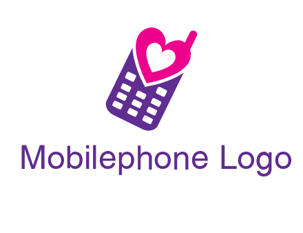 heart in phone logo