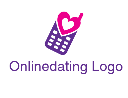 heart in phone logo