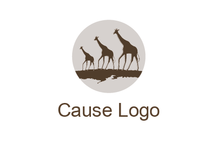 giraffes in circle logo