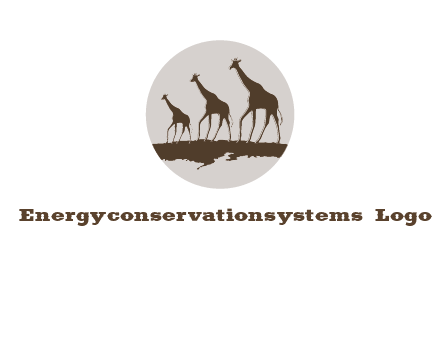 giraffes in circle logo