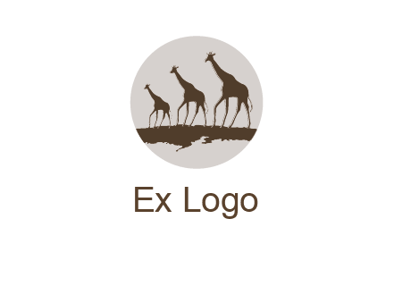 giraffes in circle logo