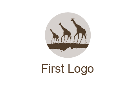 giraffes in circle logo