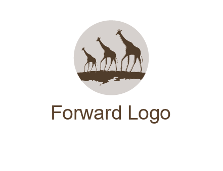 giraffes in circle logo