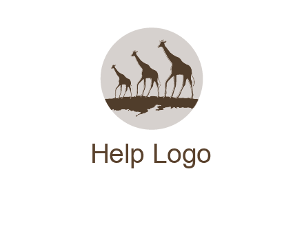 giraffes in circle logo