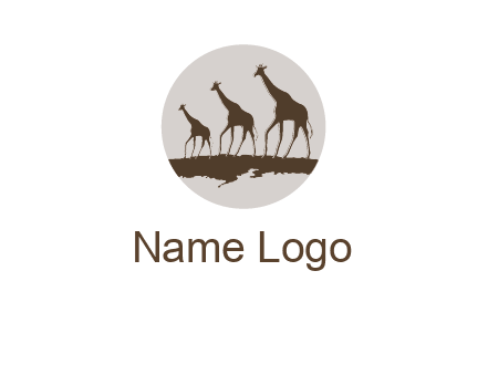 giraffes in circle logo