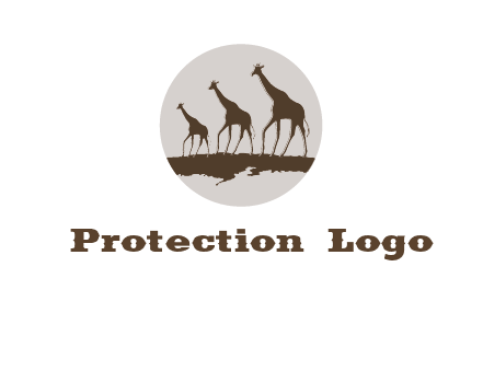 giraffes in circle logo