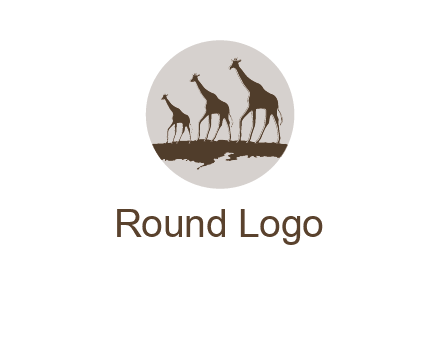 giraffes in circle logo