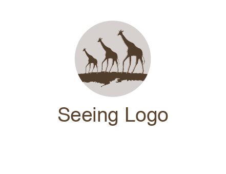 giraffes in circle logo
