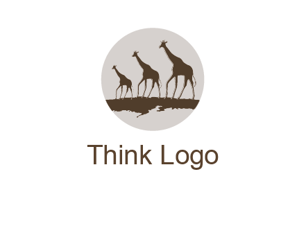 giraffes in circle logo