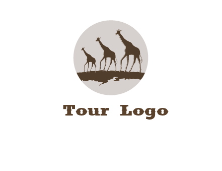 giraffes in circle logo
