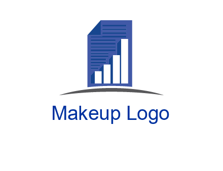 bar graph on a corporate document logo