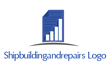 bar graph on a corporate document logo