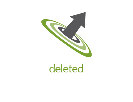 arrow out of a concentric circle or target logo