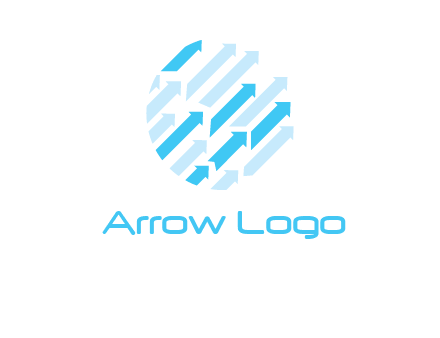 arrows in a round logo