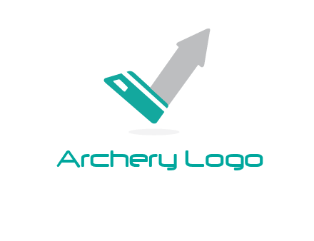 credit card and arrow logo