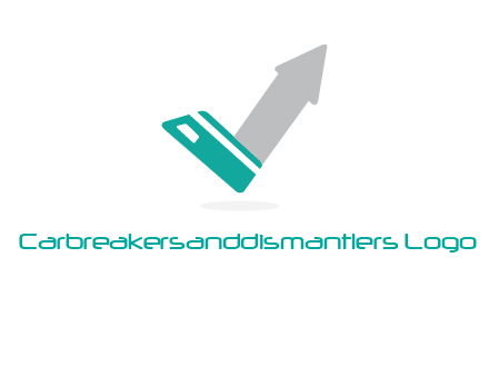 credit card and arrow logo