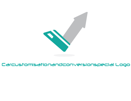 credit card and arrow logo