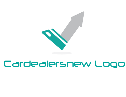 credit card and arrow logo