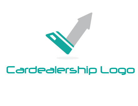 credit card and arrow logo