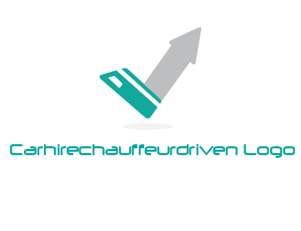 credit card and arrow logo