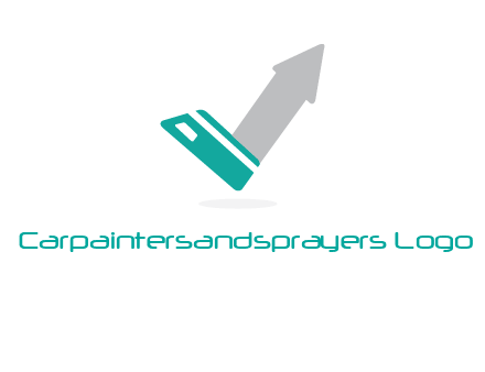 credit card and arrow logo