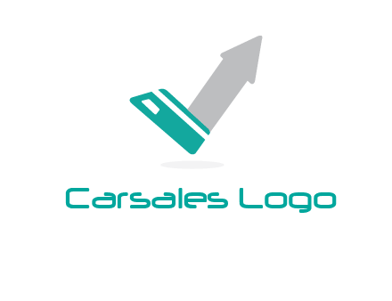 credit card and arrow logo