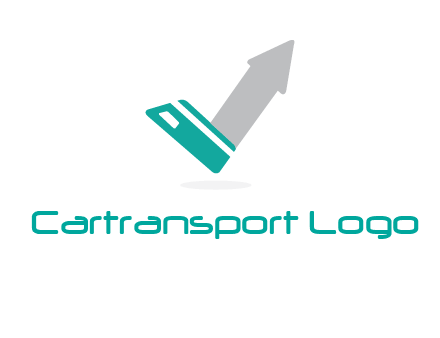 credit card and arrow logo
