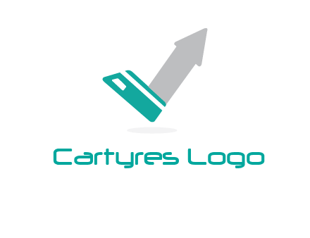 credit card and arrow logo