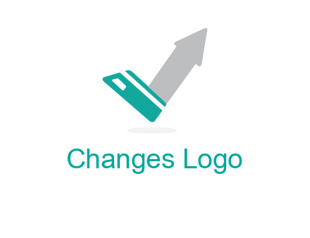 credit card and arrow logo
