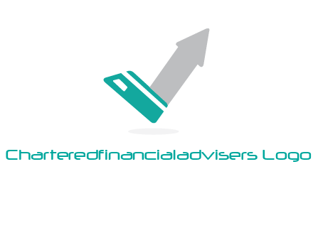 credit card and arrow logo