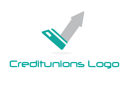 credit card and arrow logo