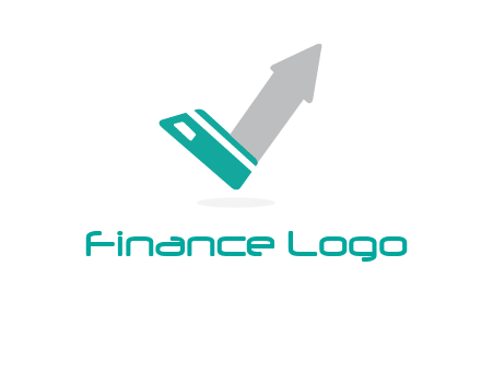credit card and arrow logo