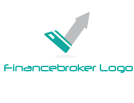 credit card and arrow logo