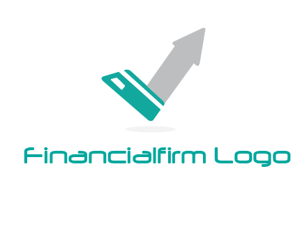credit card and arrow logo
