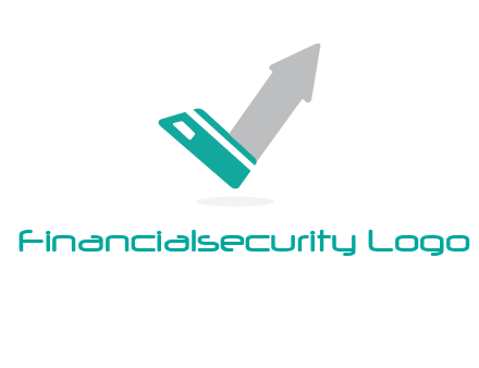 credit card and arrow logo