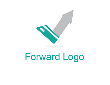 credit card and arrow logo