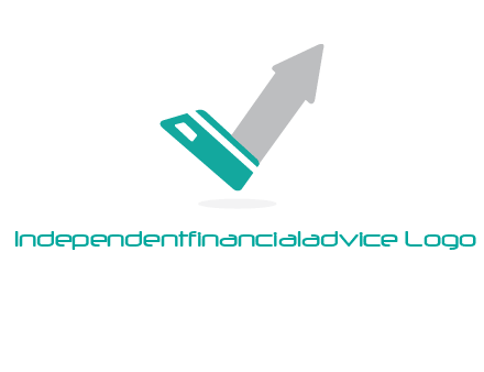 credit card and arrow logo
