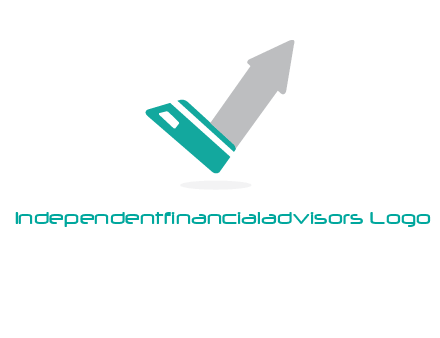 credit card and arrow logo