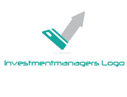 credit card and arrow logo