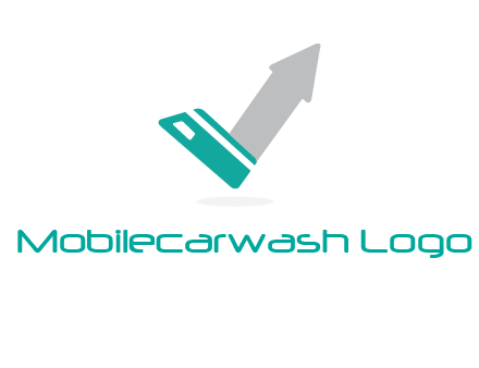 credit card and arrow logo