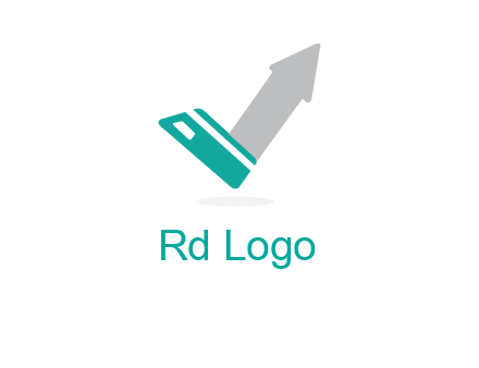 credit card and arrow logo