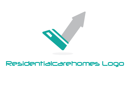 credit card and arrow logo