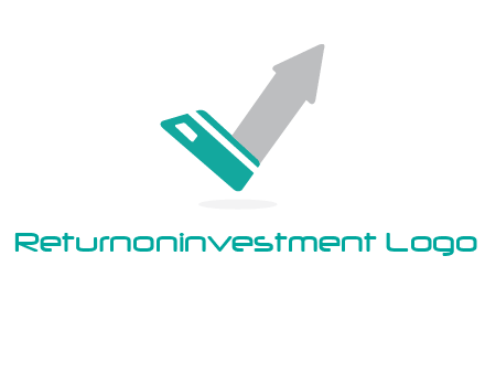 credit card and arrow logo